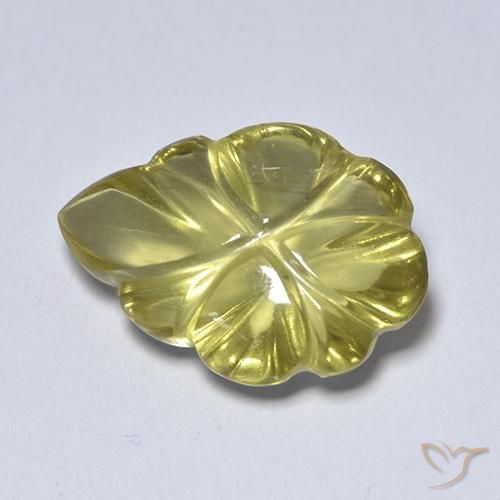 Quartzo amarelo suave Natural 4.34ct, Chique, Transparente