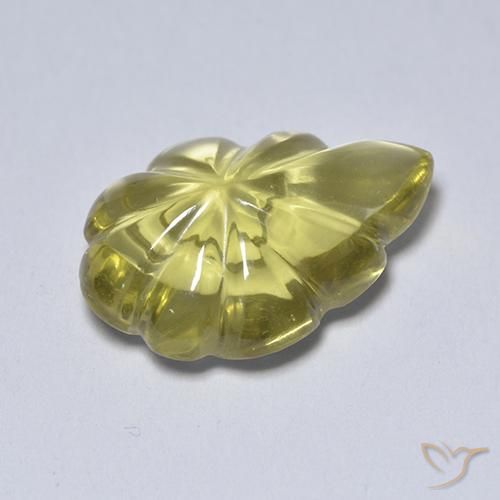 Quartzo amarelo suave Natural 4.34ct, Chique, Transparente