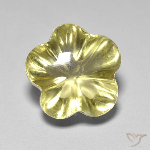 4.40ct Natural Amarelo Dourado Claro Quartzo, Flor cortada, Transparente