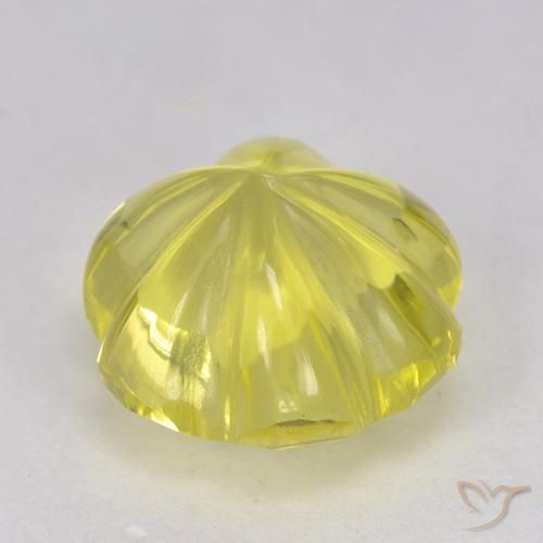Quartzo Luz amarela Natural 3.29ct, Flor cortada, Transparente