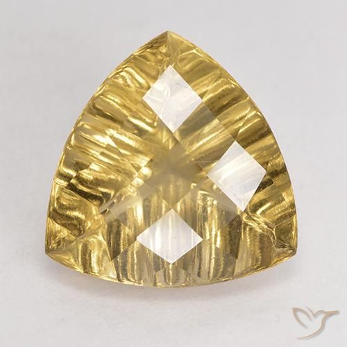 5.91ct Natural Amarelo Dourado Claro Quartzo, Trilhão, VVS-VS