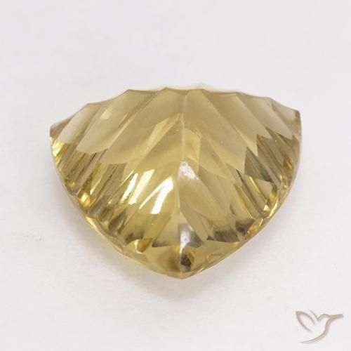 Quartzo Amarelo Dourado Claro Natural 5.91ct, Trilhão, VVS-VS
