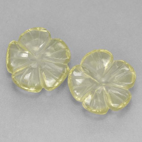 Pedras preciosas de quartzo amarelo natural de 5,58 ct, corte flor, transparente