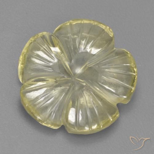 4.04ct Natural Lagoa Amarela Quartzo, Flor cortada, Transparente