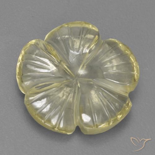 Quartzo Lagoa Amarela Natural 4.04ct, Flor cortada, Transparente