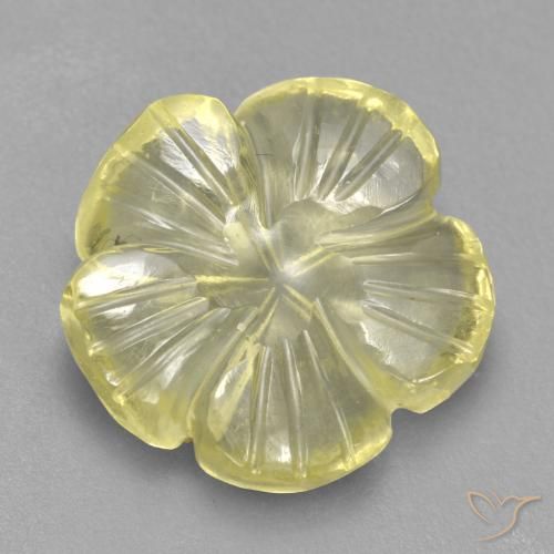 4.47ct Natural Lagoa Amarela Quartzo, Flor cortada, Transparente