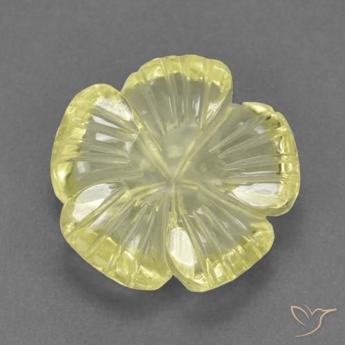 4.58ct Natural amarelo médio Quartzo, Flor cortada, Transparente