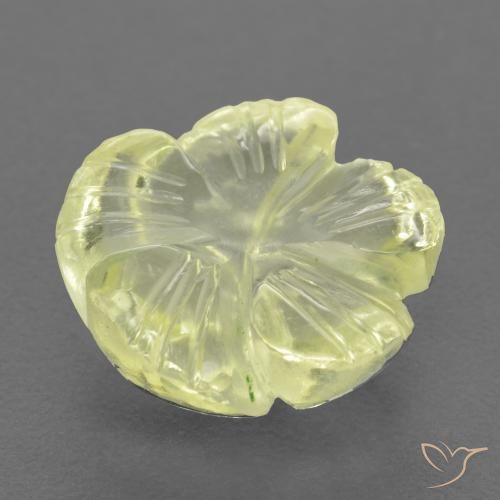 Quartzo Luz amarela Natural 4.66ct, Flor cortada, Transparente