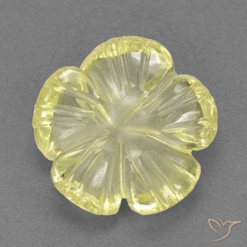 4.02ct Natural amarelo médio Quartzo, Flor cortada, Transparente