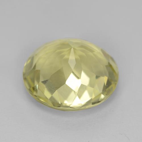 Quartzo amarelo natural 5,11ct, corte redondo, VVS-VS