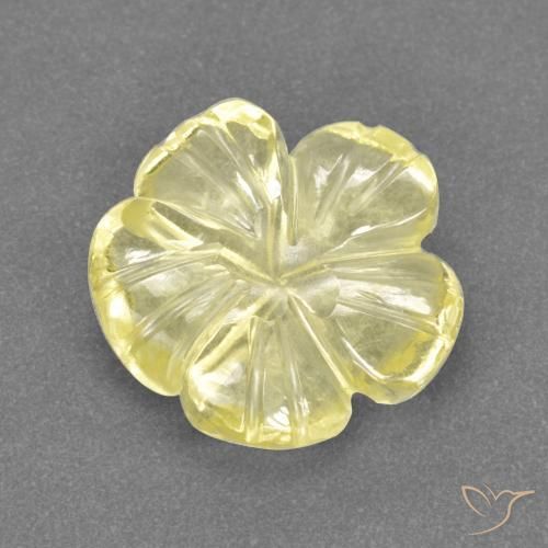 Quartzo Lagoa Amarela Natural 2.63ct, Flor cortada, Transparente