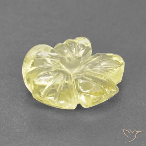 Quartzo Lagoa Amarela Natural 2.63ct, Flor cortada, Transparente