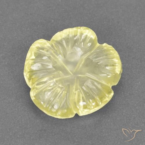 2.95ct Natural Lagoa Amarela Quartzo, Flor cortada, Transparente