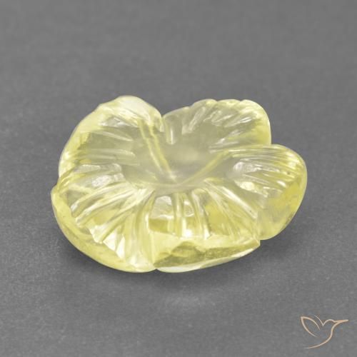 Quartzo Lagoa Amarela Natural 2.95ct, Flor cortada, Transparente