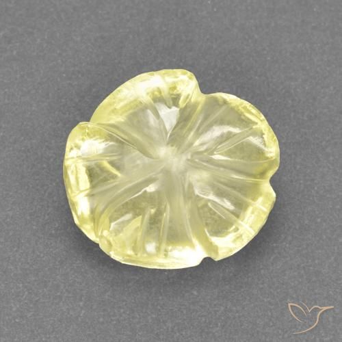 2.81ct Natural amarelo médio Quartzo, Flor cortada, Transparente