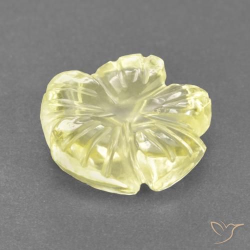 Quartzo Lagoa Amarela Natural 3.11ct, Flor cortada, Transparente