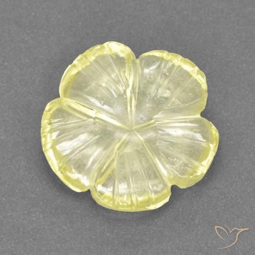 Quartzo Lagoa Amarela Natural 3.51ct, Flor cortada, Transparente