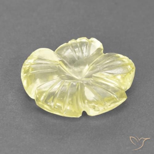 Quartzo Lagoa Amarela Natural 3.51ct, Flor cortada, Transparente