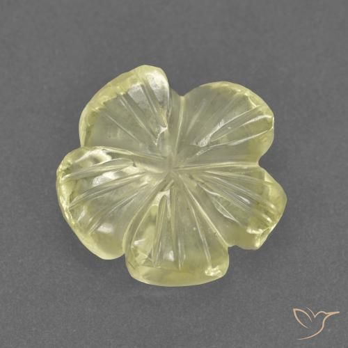 Quartzo Lagoa Amarela Natural 2.73ct, Flor cortada, Transparente