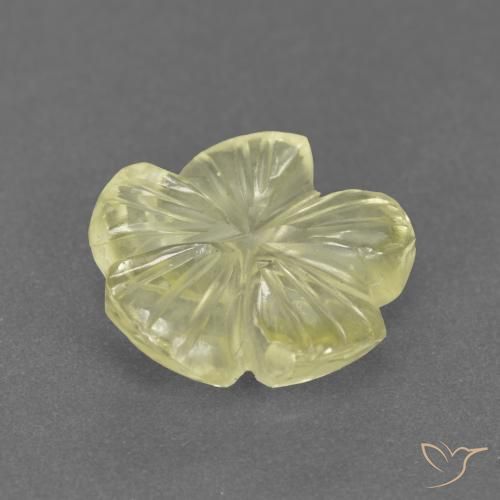 Quartzo Lagoa Amarela Natural 2.73ct, Flor cortada, Transparente