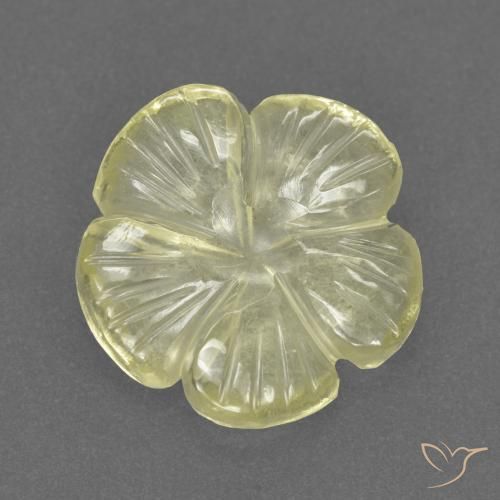 Quartzo Luz amarela Natural 2.97ct, Flor cortada, Transparente