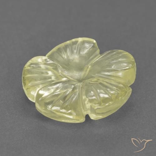 Quartzo Luz amarela Natural 2.97ct, Flor cortada, Transparente
