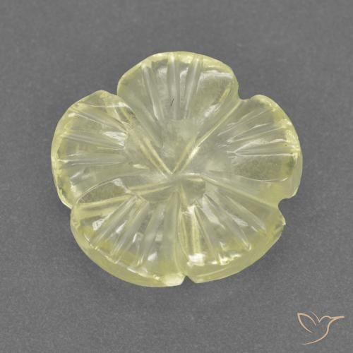 2.46ct Natural Limão amarelo Quartzo, Flor cortada, Transparente