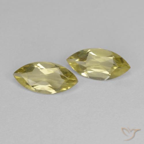 Pedras preciosas de Quartzo Amarelo claro médio natural de 1.26 ct, Marquesa, VS