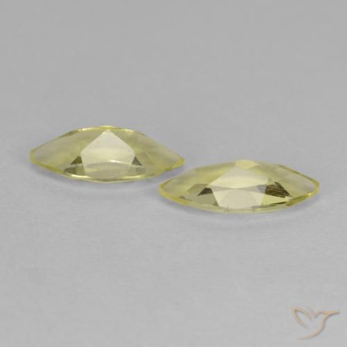Pedras preciosas de Quartzo amarelo médio natural de 1.21 ct, Marquesa, VS
