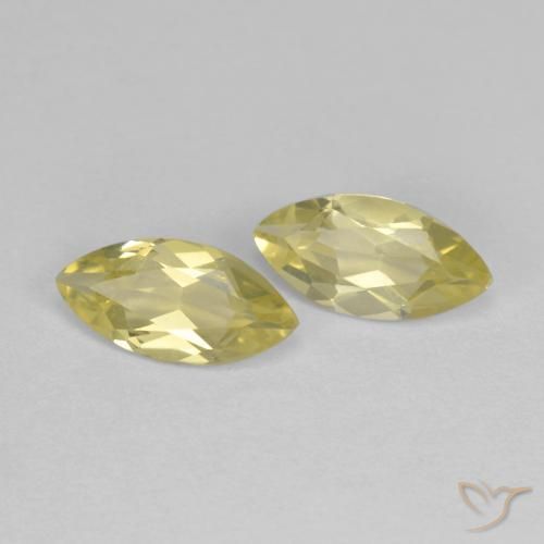 Pedras preciosas de Quartzo Amarelo claro médio natural de 1.42 ct, Marquesa, VS
