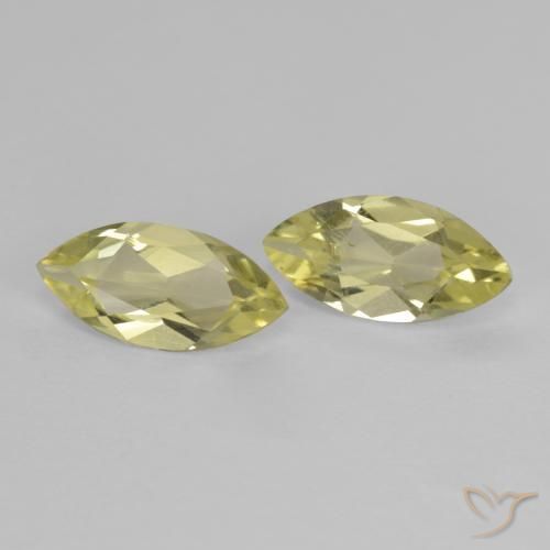 Pedras preciosas de Quartzo Lagoa Amarela natural de 1.32 ct, Marquesa, VS