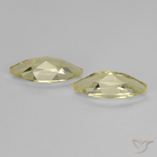 Pedras preciosas de Quartzo Lagoa Amarela natural de 1.32 ct, Marquesa, VS