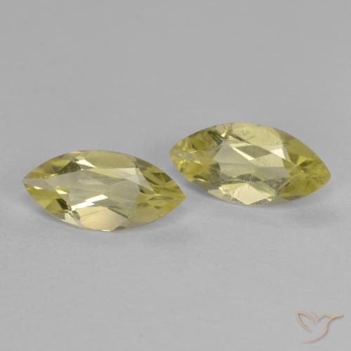 Pedras preciosas de Quartzo Amarelo claro natural de 1.36 ct, Marquesa, VS