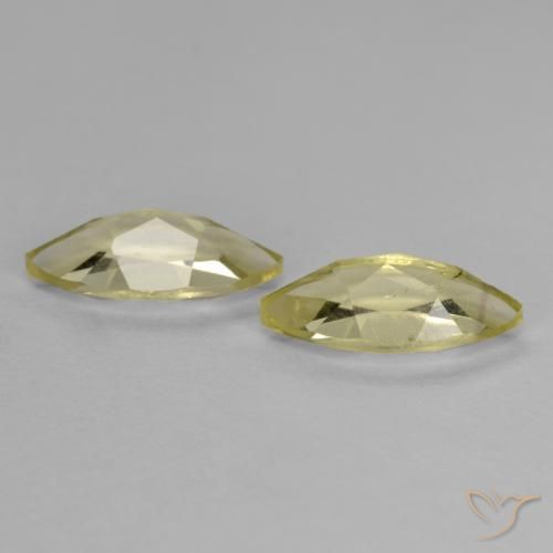 Pedras preciosas de Quartzo Amarelo claro natural de 1.36 ct, Marquesa, VS