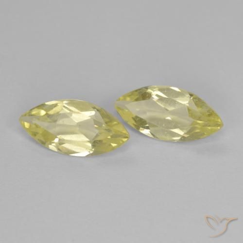 Pedras preciosas de Quartzo Lagoa Amarela natural de 1.30 ct, Marquesa, VS