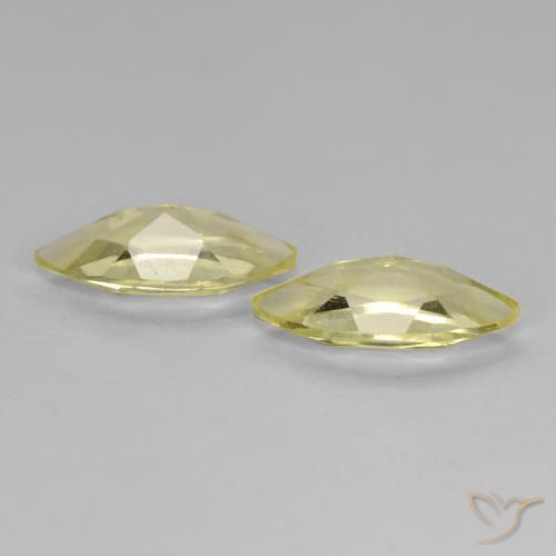 Pedras preciosas de Quartzo Lagoa Amarela natural de 1.30 ct, Marquesa, VS