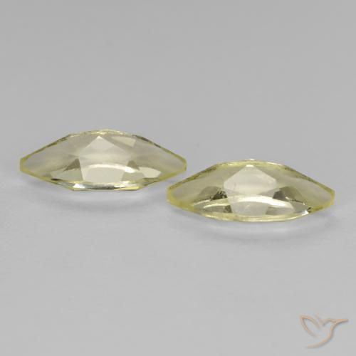 Pedras preciosas de Quartzo Amarelo claro médio natural de 1.40 ct, Marquesa, VS