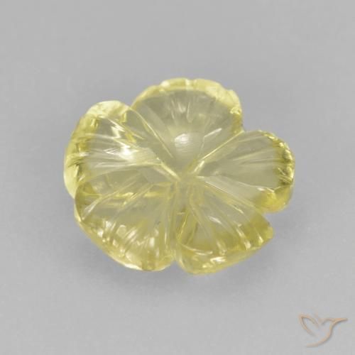 Quartzo Luz amarela Natural 2.87ct, Flor cortada, Transparente