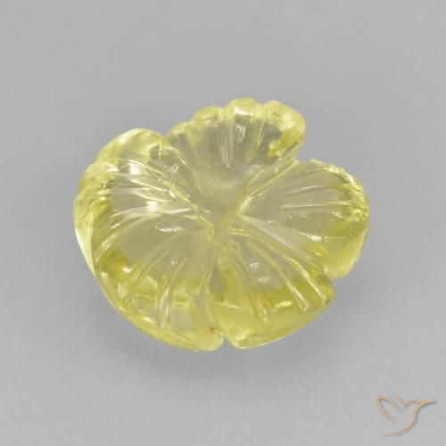Quartzo Luz amarela Natural 3.83ct, Flor cortada, Transparente