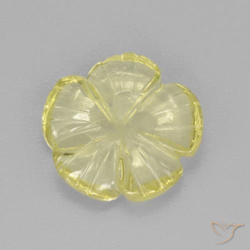 2.48ct Natural Luz amarela Quartzo, Flor cortada, Transparente