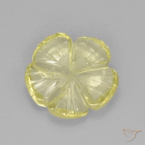 Quartzo Luz amarela Natural 2.48ct, Flor cortada, Transparente