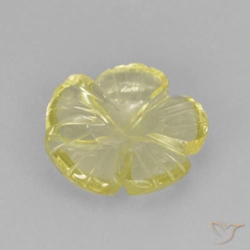 Quartzo Luz amarela Natural 2.48ct, Flor cortada, Transparente