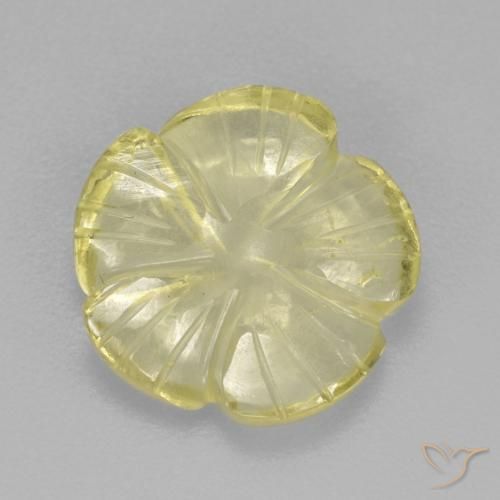 3.83ct Natural Amarelo Abacaxi Claro Quartzo, Flor cortada, Transparente