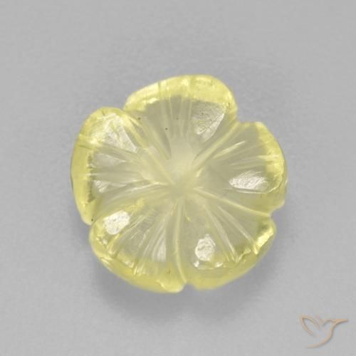 Quartzo Luz amarela Natural 2.85ct, Flor cortada, Transparente