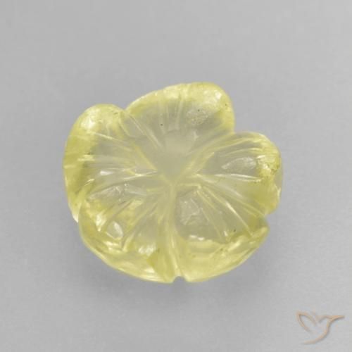 Quartzo Luz amarela Natural 2.85ct, Flor cortada, Transparente