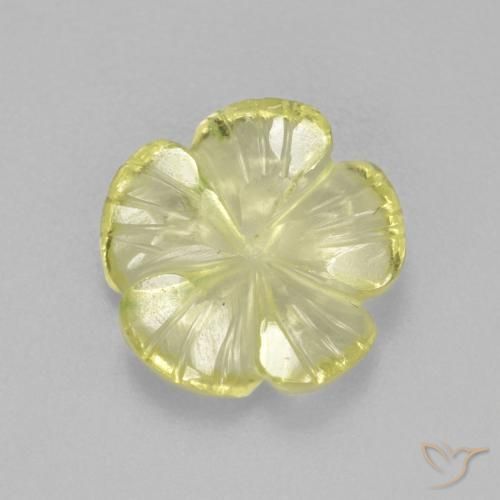 2.62ct Natural Amarelo Abacaxi Claro Quartzo, Flor cortada, Transparente