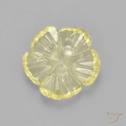Quartzo Luz amarela Natural 1.85ct, Flor cortada, Transparente