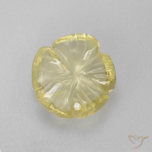 2.69ct Natural Luz amarela Quartzo, Flor cortada, Transparente