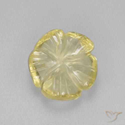 Quartzo Luz amarela Natural 2.69ct, Flor cortada, Transparente