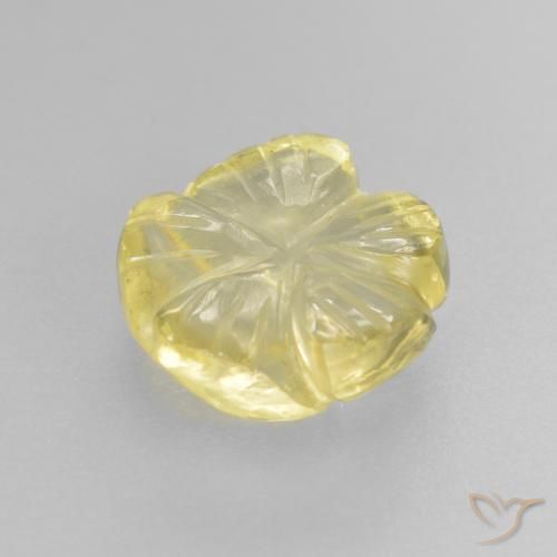 Quartzo Luz amarela Natural 2.69ct, Flor cortada, Transparente